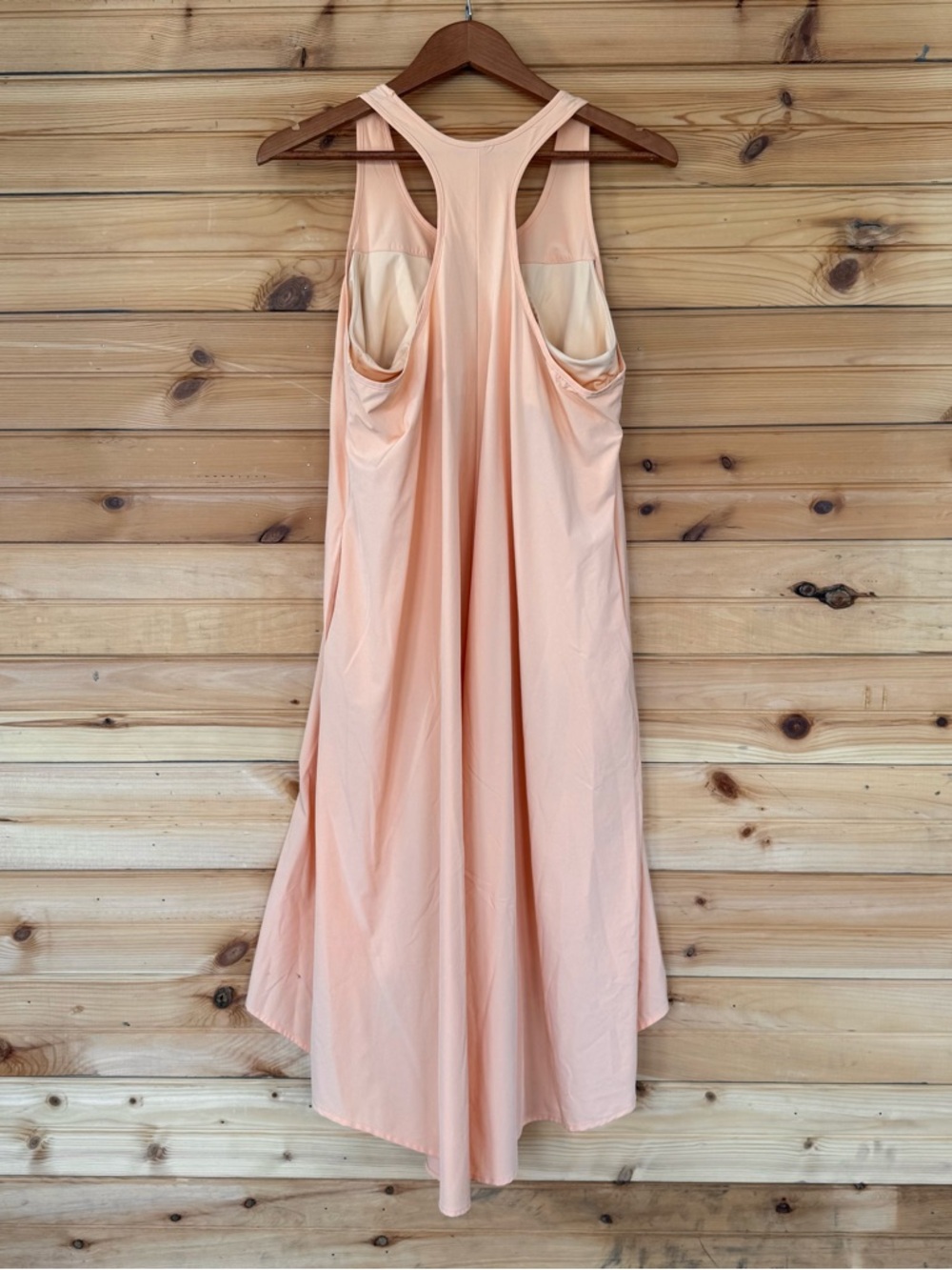 HALARA Peach Maxi Dress Racerback High-Low Hem - Picture 5 of 6